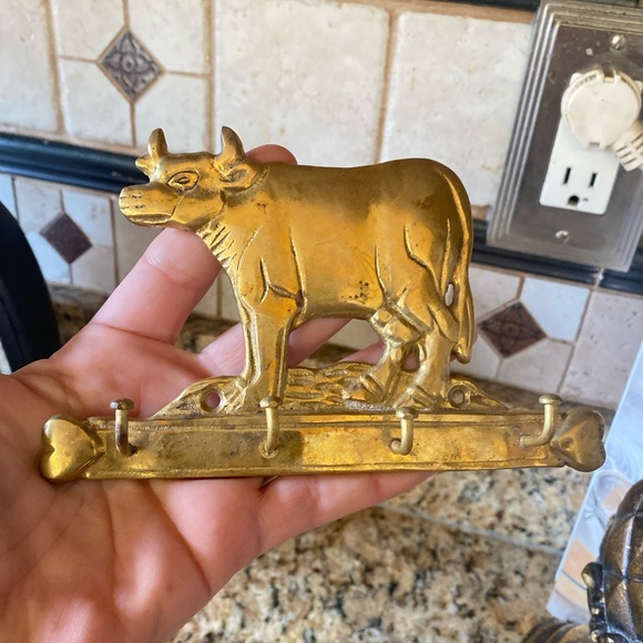 Vintage Brass Wall Hanging Key Holder